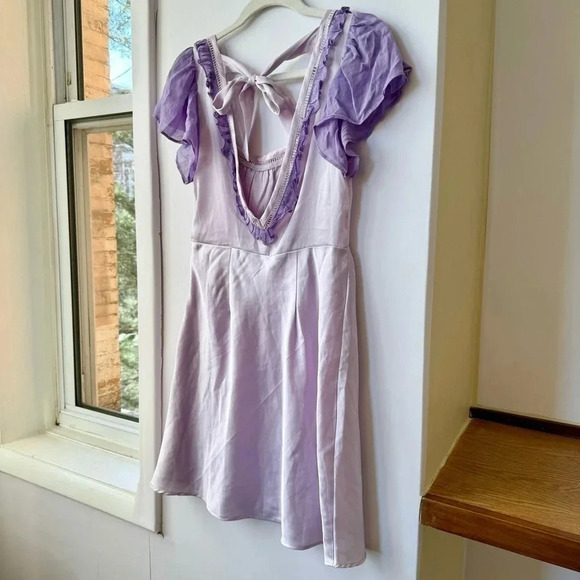 NWT Free People x Revolve Violet Visions Slip Mini Dress Lace Purple Size 0 - Picture 7 of 17